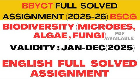 Full Solved assignment of BBYCT -131/ BSCG/ IGNOU 2025-26. #BBYCT-131#ignousolvedassignment
