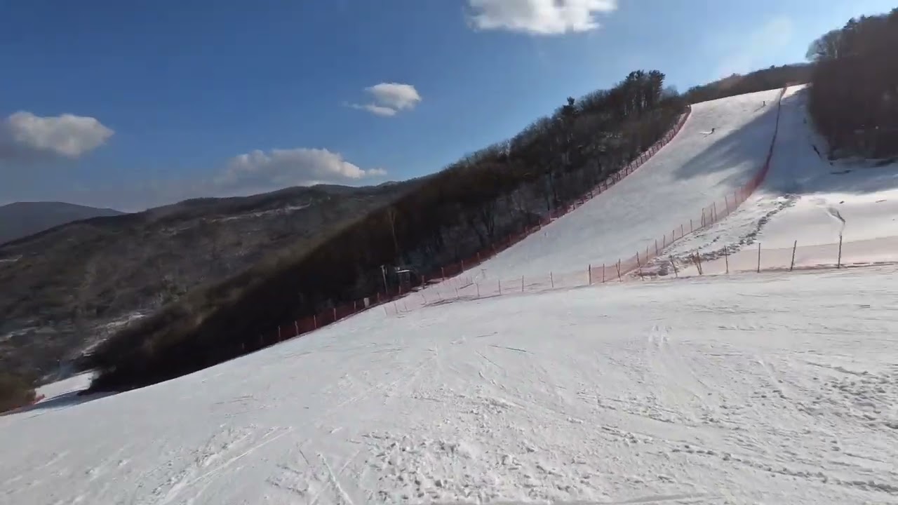 2025.1.24 하이원리조트 아폴로6(상급) 슬로프 멀미유발 희망?할때~