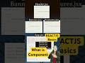 What is Component || React Component basics ⚛️ #reactjs #react