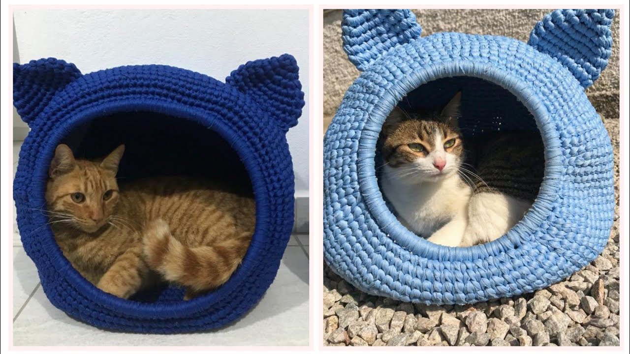 Most Demanding Fantastic Beautiful Crochet Hand Made Knitting Cat Bed