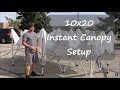 Instant Canopy 10X20 Setup - One person (Impact Canopy Brand)