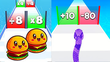 Food Run vs Snake Run Race - MAX LEVEL Gameplay Walkthrough (Android,iOS)  NEW UPDATE