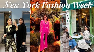nyfw vlog | spring presentation with l'agence, kate spade event & shopping