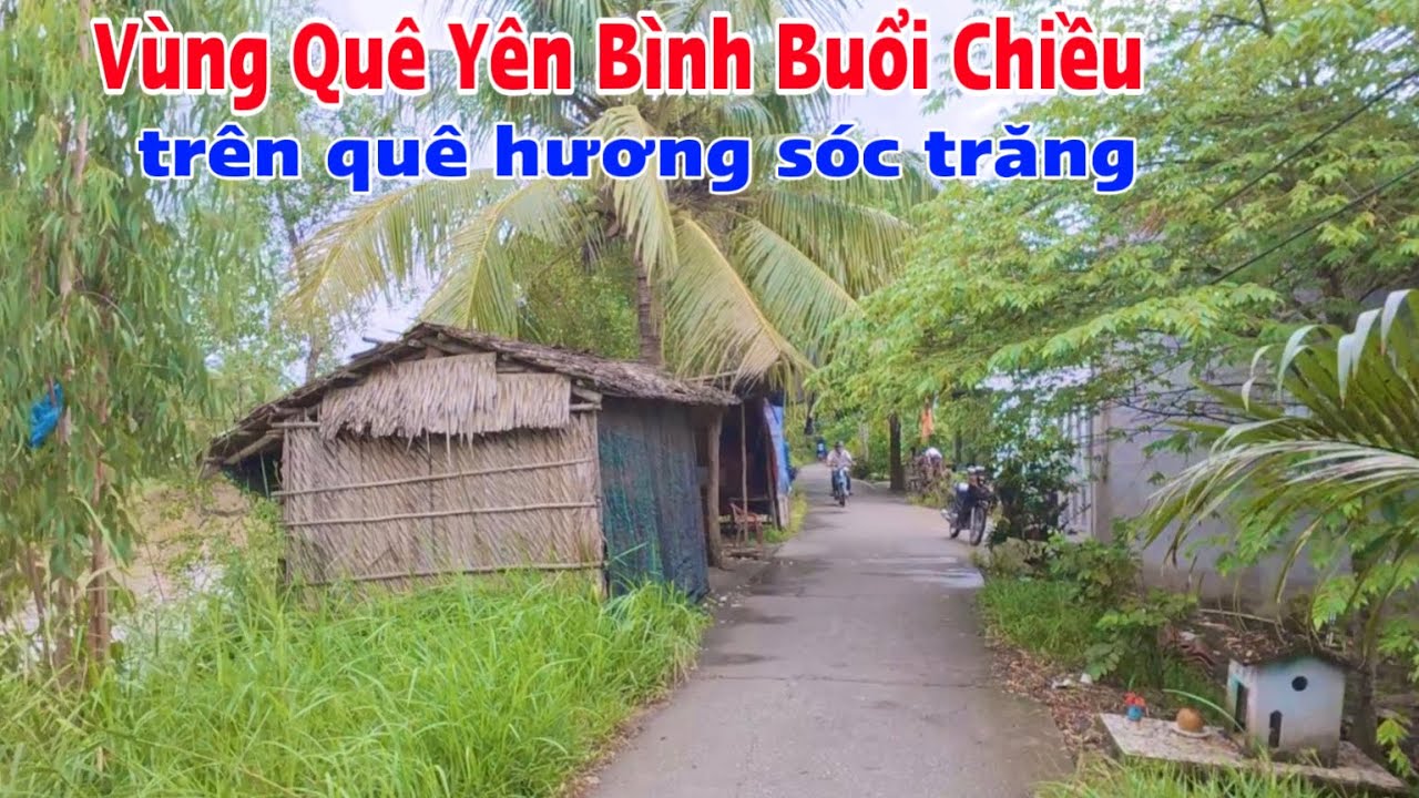 Vùng Quê Yên Bình Vắng Bóng Người Vào Buổi Chiều Trên Quê Hương Sóc Trăng