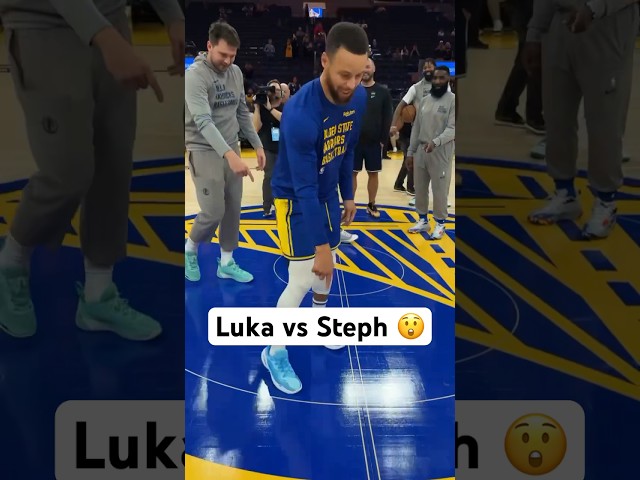 Luka Doncic vs Stephen Curry SHOOTING CONTEST From Half! 👀🔥| #Shorts class=