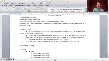 Organizing and Outlining your Speech