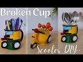 Transform Your Old Cup into 🛵 Scooter/ Pen Holder/ Planter/Spatula Holder/Kitchen Utensils Holder