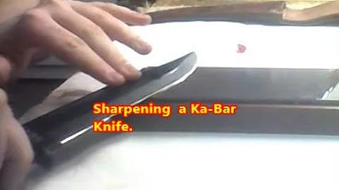 How to Sharpen a Ka Bar knife.
