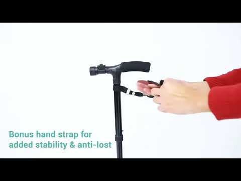 عصا للمشي قابلة للطي بخمسة أقسام