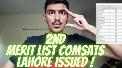2nd Merit List Of Comsats Lahore Issued || Comsats Merit List || Life At Comsats