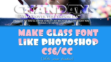 Make glass font with inner shadow like cs6/cc | Android | Chandan Creation