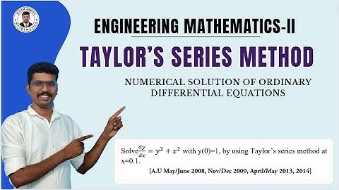 Taylor Series Method in Tamil | Statistics and Numerical Methods in Tamil Engineering Mathematics II