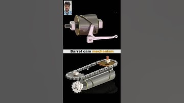 Barrel Cam Mechanism || and Chain drive || animation video || #automobile#mechanicalengineering