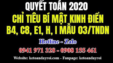 🍎Bí Mật Kinh Điển Chỉ Tiêu B4, C8, E1, H, I Trong Tờ Khai Quyết Toán Thuế TNDN Mẫu 03/TNDN