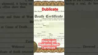 Duplicate Death Certificate! How to get duplicate Death Certificate! gramin vikash