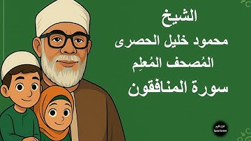 63 - الشيخ  محمود خليل الحصرى  المصحف المعلم للأطفال مكرر | سورة المنافقون