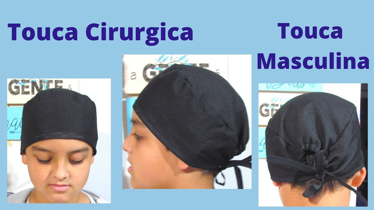 Como fazer Touca Cirurgica - Passo a Passo da Touca Masculina - Touca Culinária - Ateliê da Gláu