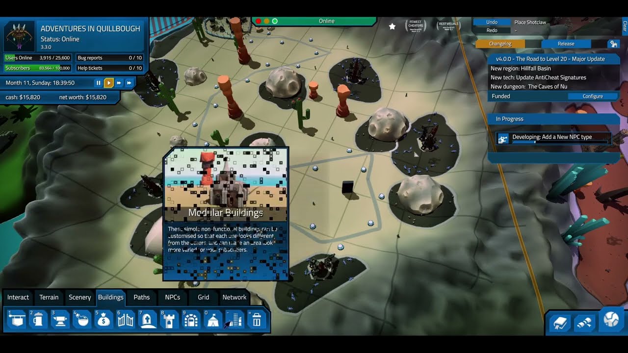 MMORPG Tycoon 2 — Создание зоны 20-го уровня в обновлении Aliens + Cowboys