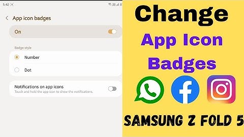 How to Enable or Disable App Icon Badges on Samsung Z Fold 5 | Change App Icon Badge Style