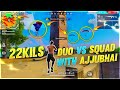 Duo Vs Squad 22 Kills Gameplay With Ajjubhai || Free Fire - Desi Gamers