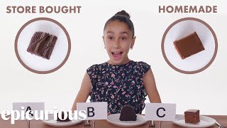 Kids Try Store-Bought vs Homemade Cake | Epicurious