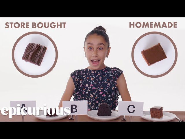 Kids Try Store-Bought vs Homemade Cake | Epicurious