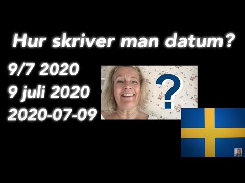 Lär dig svenska - Hur skriver man datum i Sverige? Tittarfråga!