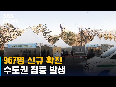 &amp;#39;967명 신규 확진&amp;#39; 수도권 집중 발생…사망자 21명 추가 / SBS