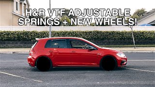 H&R VTF Lowering Springs and New Wheels for my Golf R!