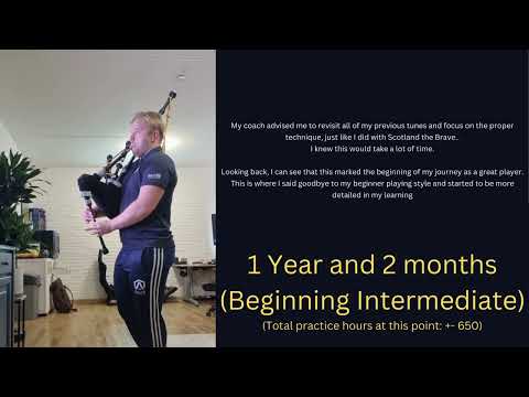 Mijn eerste 3 jaar doedelzak spelen — Bagpiper Bruce