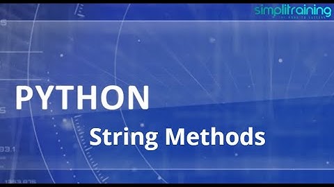 2.8 String Methods