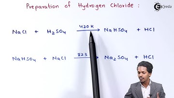 Preparation of HCL - P-Block Elements - Chemistry Class 12