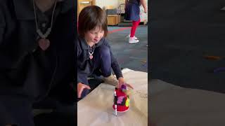 Lower School students create art with their Art Bots! #shorts