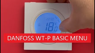 Danfoss thermostat WT P BasicPlus2 Menu