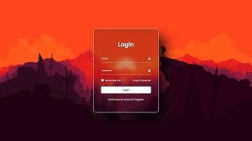 Creating a Glassmorphism Login Form using HTML and CSS
