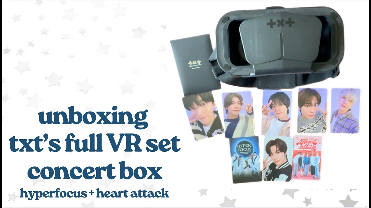 unboxing txt's vr concert full box - heart attack & hyperfocus