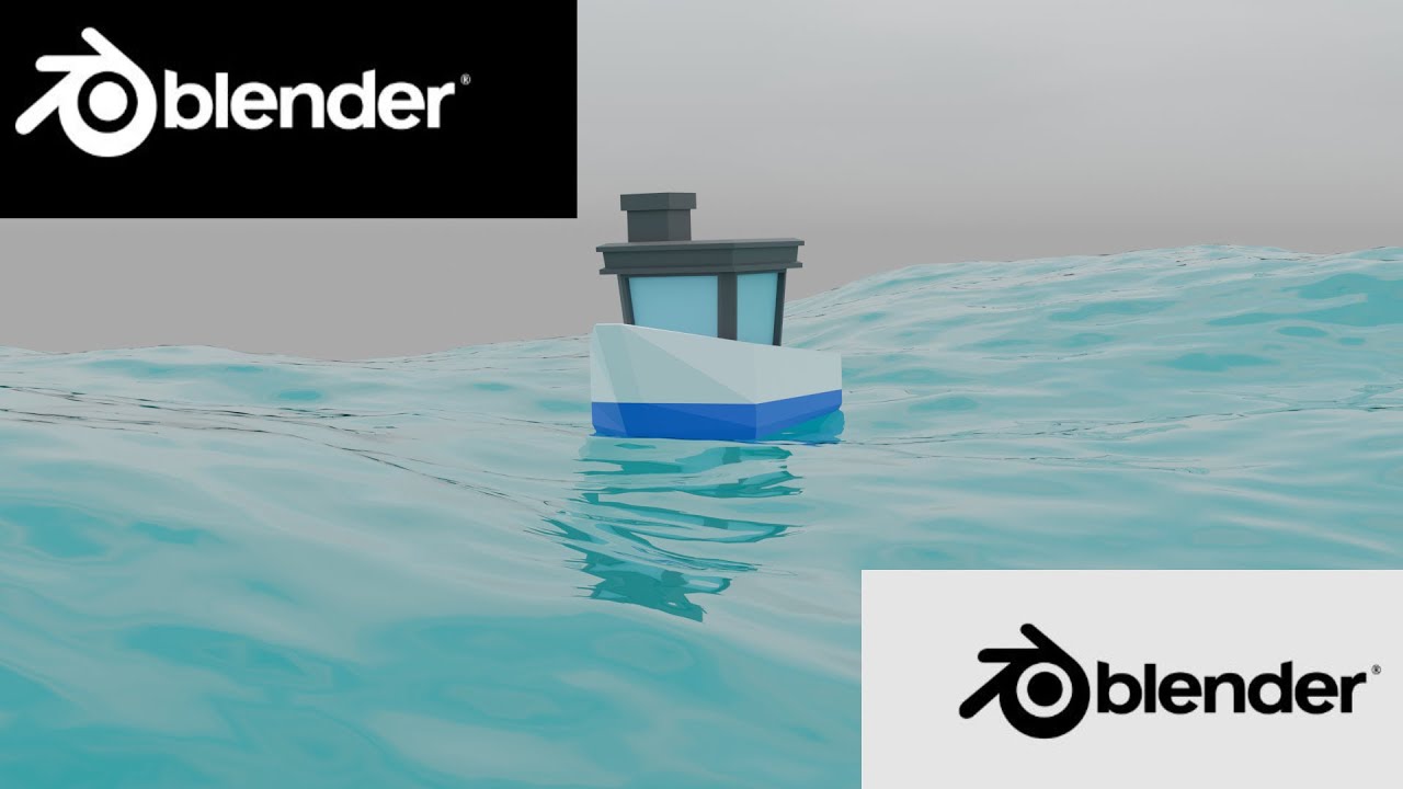 How to Make a floating boat animation in blender 2.93 - YouTube