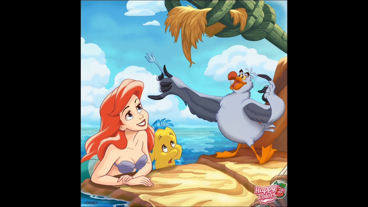 Happy Color Speedpaint: The Little Mermaid (1989) Dinglehopper scene