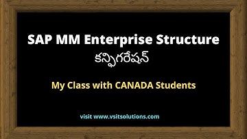 SAP MM Enterprise Structure || SAP MM || SAP MM in Telugu || Veera BS
