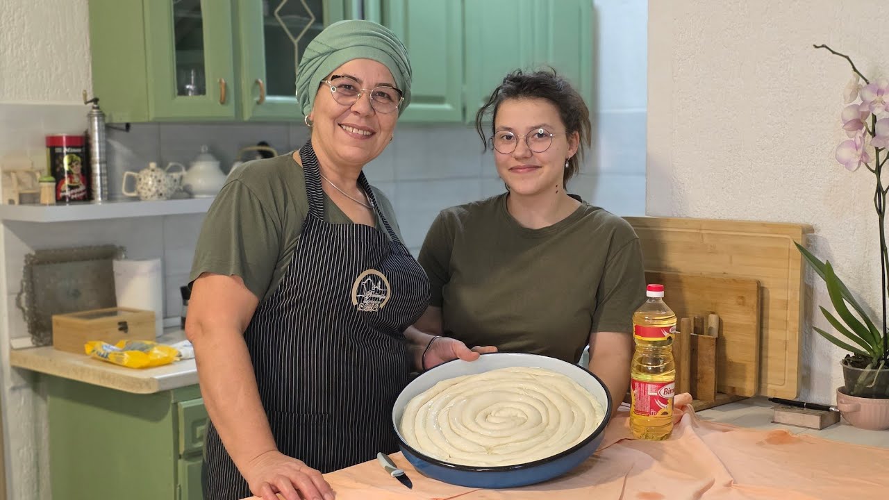 Majka i kćerka u kuhinji❤️palačinke, mahune i domaća pita od tikve