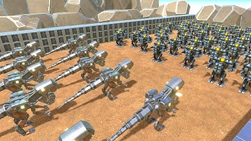 Robot Raptor vs ALL ARMIES AOW Age Of Warbots