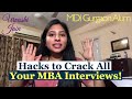 MBA interview tricks I used to crack 100% of my calls (PGPM/PGDM)! | MDI Gurgaon Alum