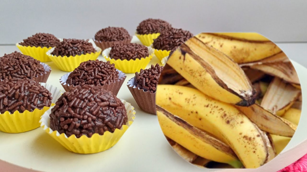 NEM ACREDITEI‼️FIZ BRIGADEIRO DE CASCAS DE BANANA E O SABOR  FICOU IDÊNTICO AO TRADICIONAL