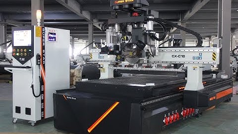 Superstar ATC CNC Router In-line tool change and saw blade