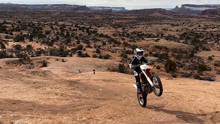 Moab Utah  Dirt biking Poison Spider & Golden Spike