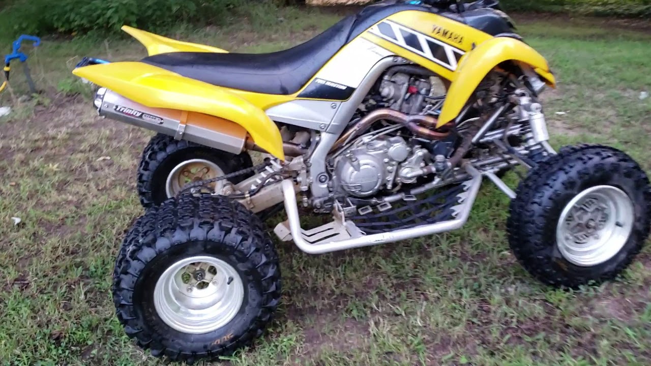 Raptor 700r Trinity stage 5 full exhaust sound.