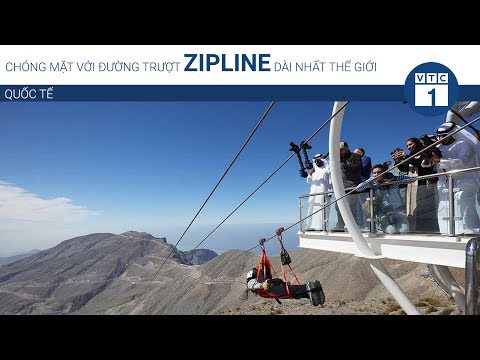 Chóng mặt với đường trượt Zipline dài nhất thế giới | VTC1