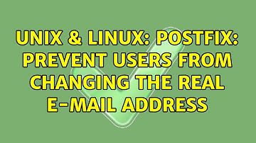 Unix & Linux: Postfix: prevent users from changing the real e-mail address (3 Solutions!!)