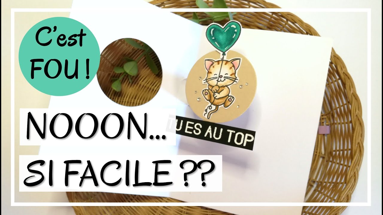 ÇA EN JETTE !! Carte INTERACTIVE : POP UP ULTRA FACILE !! Tuto carterie - DIY scrapbooking