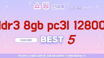 내돈내산 ddr3 8gb pc3l 12800s 찐후기! 솔직 리뷰 추천 TOP5
